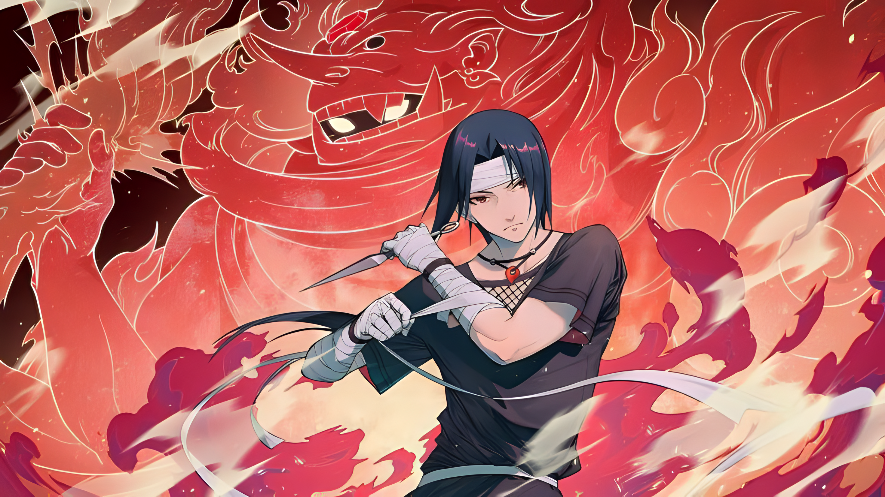 Young Itachi with Susanoo Aura